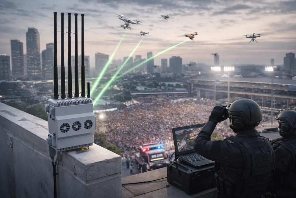 Integrated Counter-Drone Swarm Defense Solutions for Large-Scale Events and Urban Security Scenarios