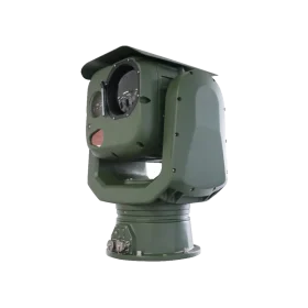 The HP-DMA35 intelligent optoelectronic turntable integrates multispectral detection modules, including a high-definition visible camera and infrared thermal imager, for 24/7 surveillance and threat detection.